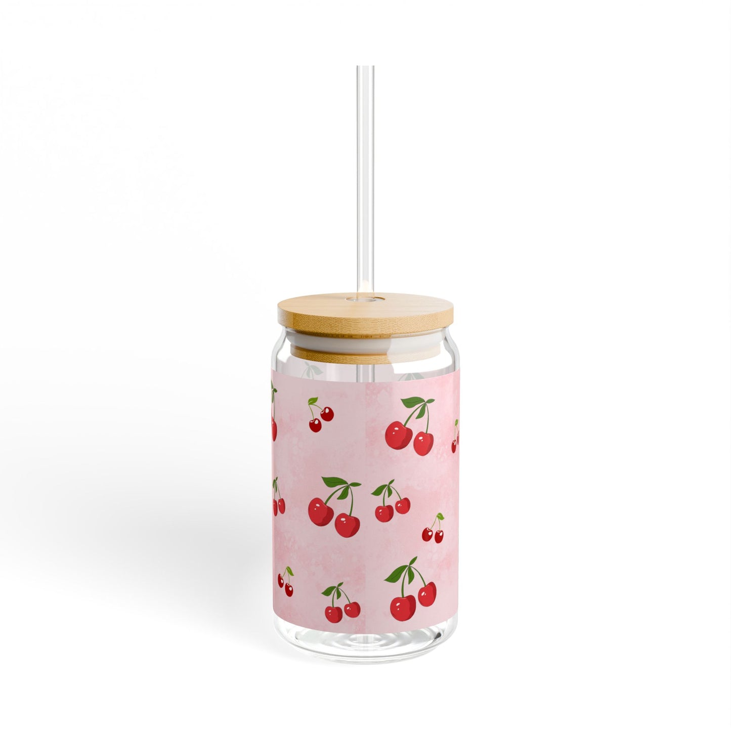 Cherry Blossom Sipper Glass | 16oz Eco-Friendly Drinkware