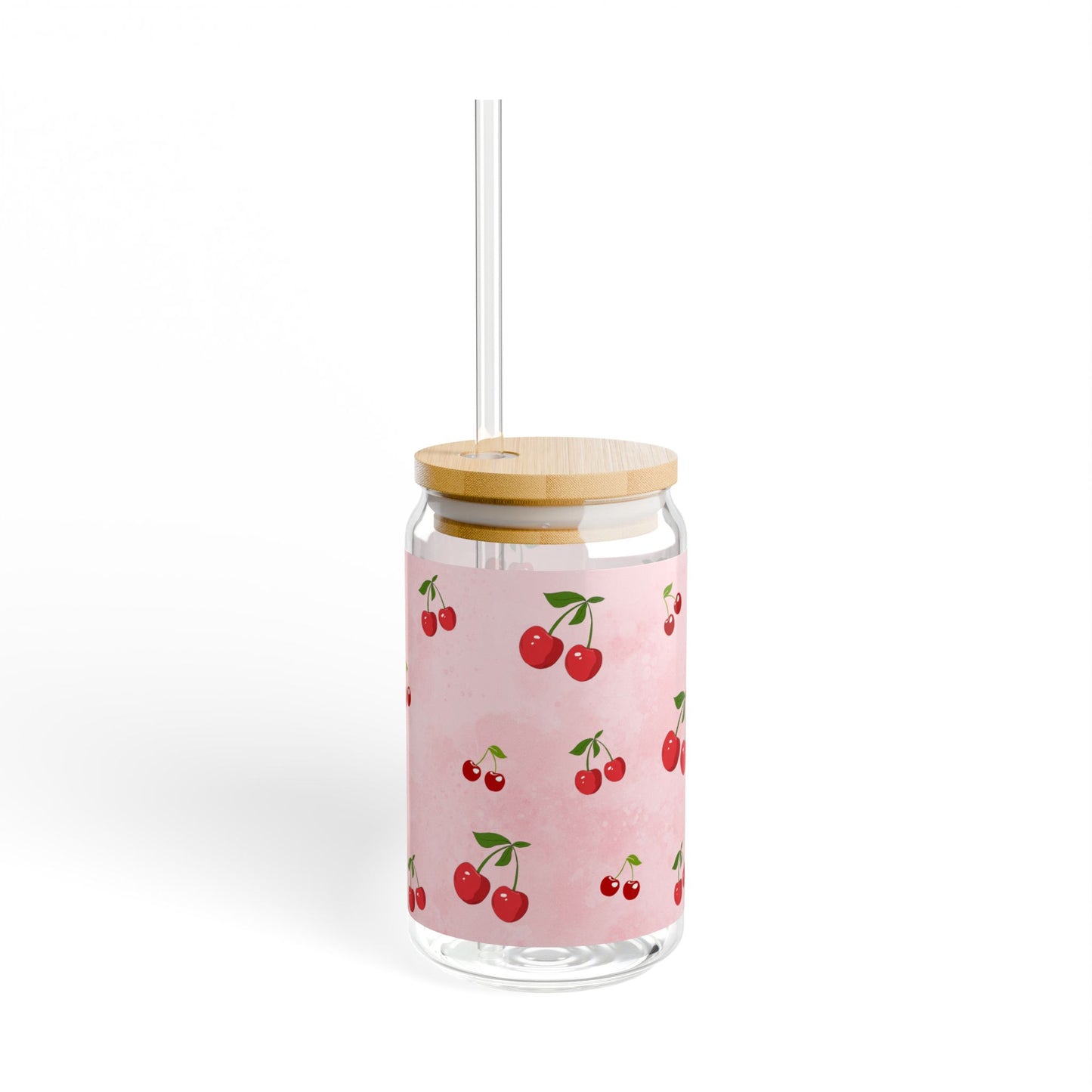 Cherry Blossom Sipper Glass | 16oz Eco-Friendly Drinkware